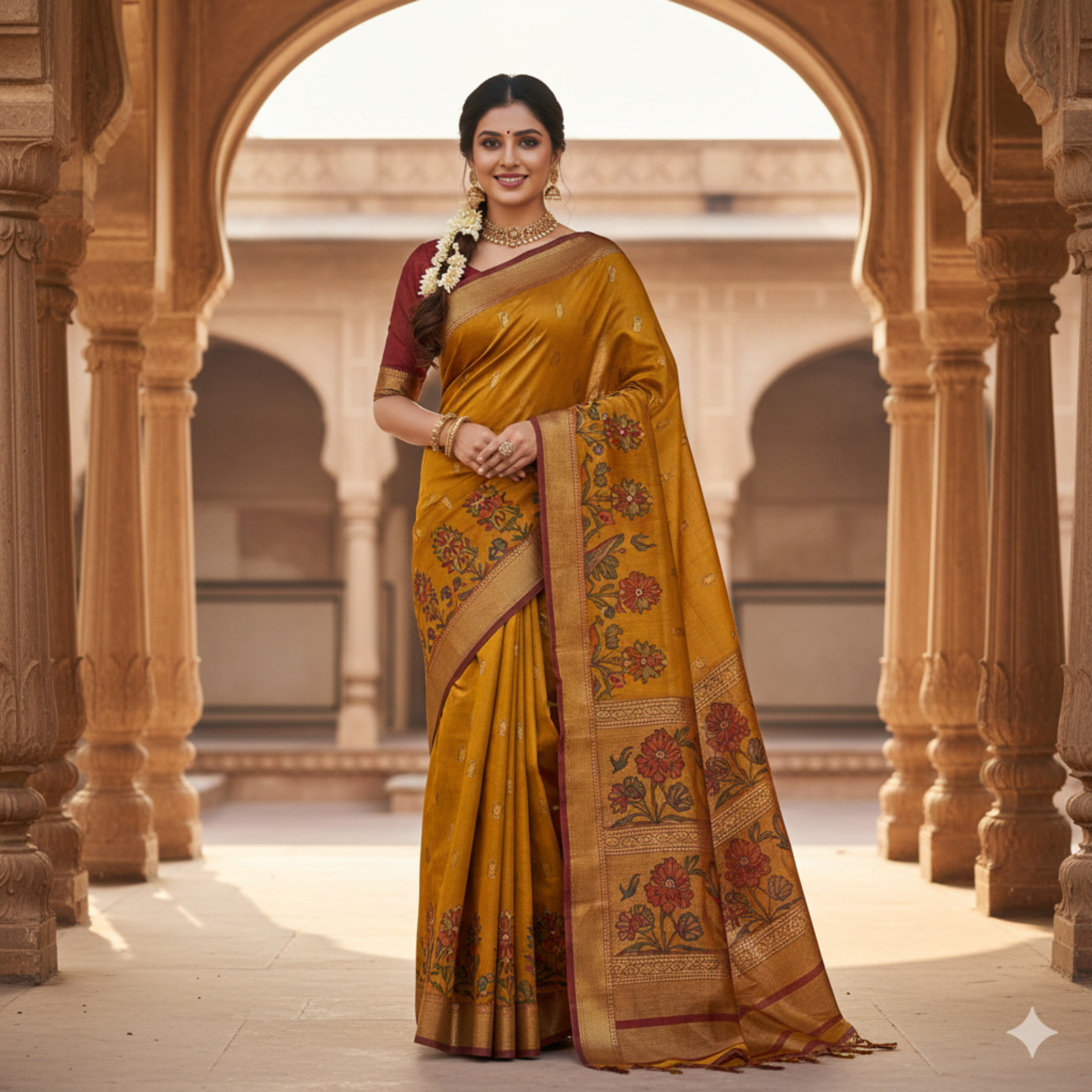 Kota Staple Silk / Bhagalpuri Saree